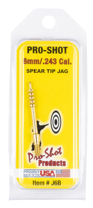 Pro-Shot J6B Jag 6mm Rifle Spear Tip with #8-32 Thread - Brass