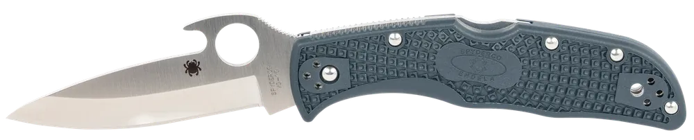 Spyderco Endela Lightweight Folding Knife with VG-10 Blade and Blue/Gray FRN Handle