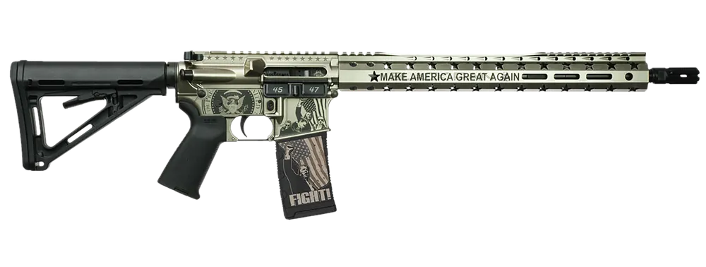 Black Rain Ordnance Trump FX Custom Limited Edition 5.56 NATO Rifle - Silver Spec 15