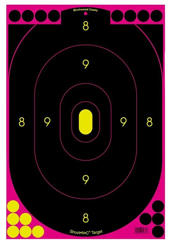 Birchwood Casey 34633 Reactive Target 12"x18" Oval Silhouette 100 Pack