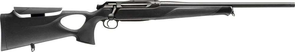 Sauer 80117645 505 Synchro XT .222 Rem Rifle with Titanium Gray Threaded Barrel and Adjustable Synthetic Stock