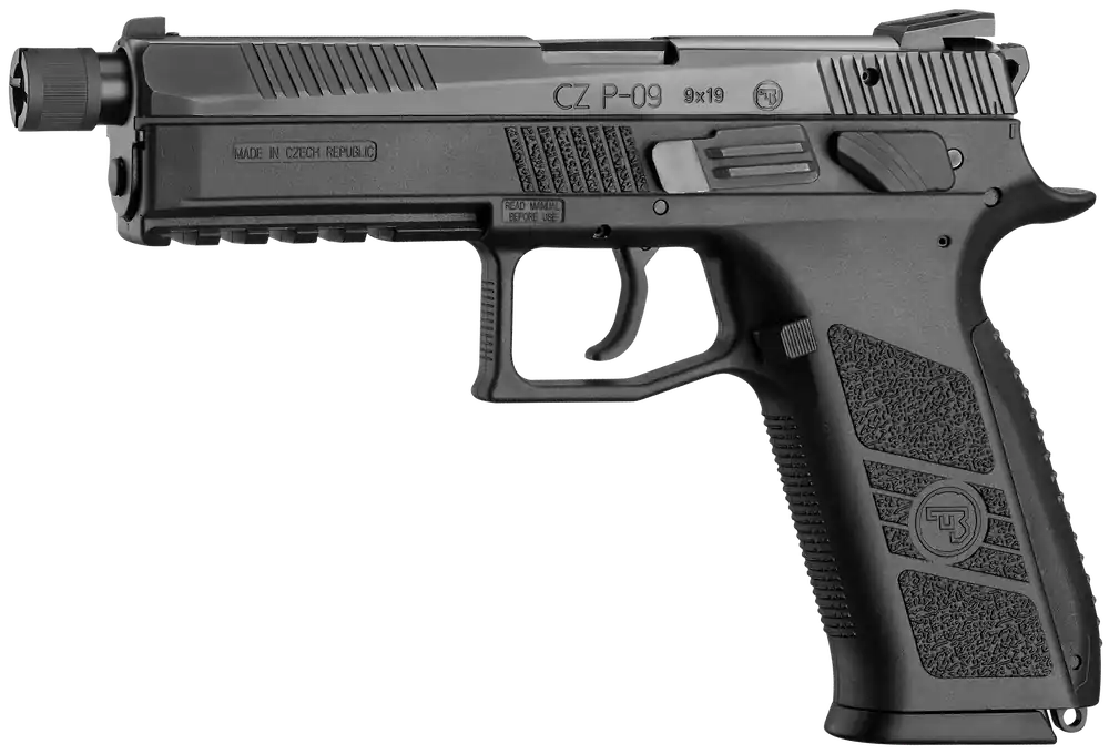 CZ-USA P-09 9mm Luger 21+1 with Threaded Barrel and Black Polymer Frame