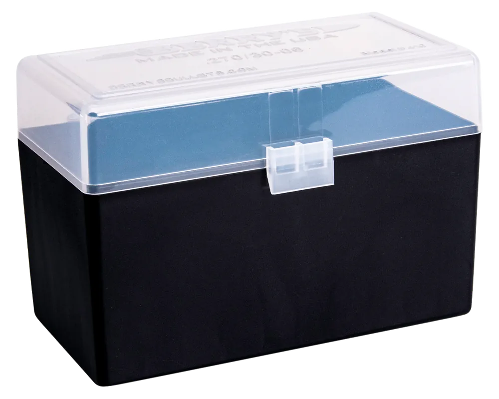 Berry's 91023 50-Round Ammo Box for .270 Win/30-06 Springfield - Clear/Black Polypropylene