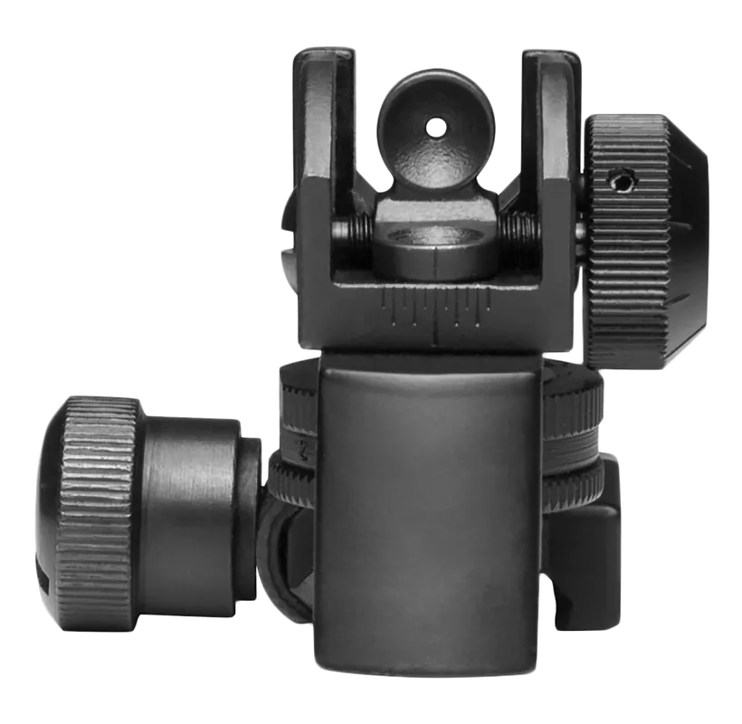 NcStar MARDRS AR15 Rear A2 Backup Iron Sight - Black Dual Aperture for AR-15