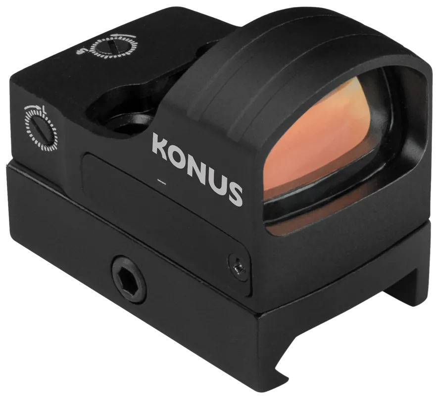 Konus 7206 Fission 4.0 Red Dot Sight - 1x Magnification, 4 MOA, Multiple Reticles