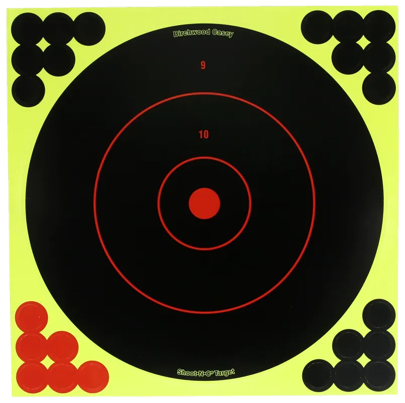 Birchwood Casey 12" Bullseye Target Dispenser with Pasters - 25 Pack
