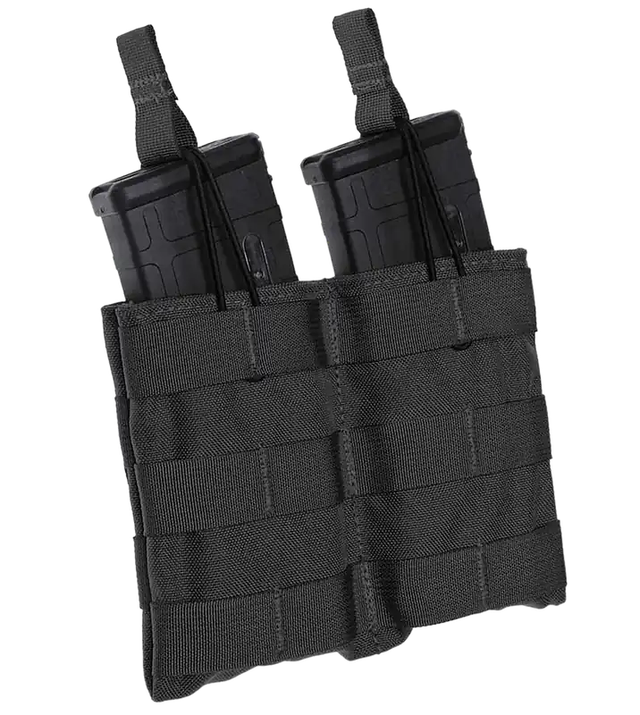 Tacshield T3507BK Speed Load Double Rifle Pouch - 1000D Nylon MOLLE