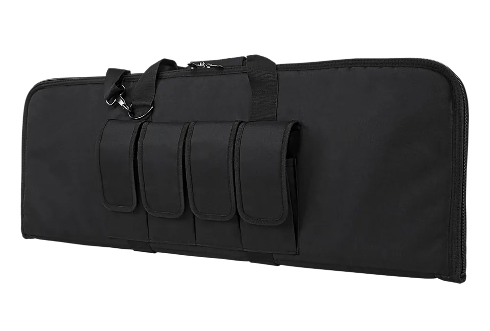 NcStar VISM Carbine Case: Black PVC Nylon with Lockable Zippers & Padded Handle