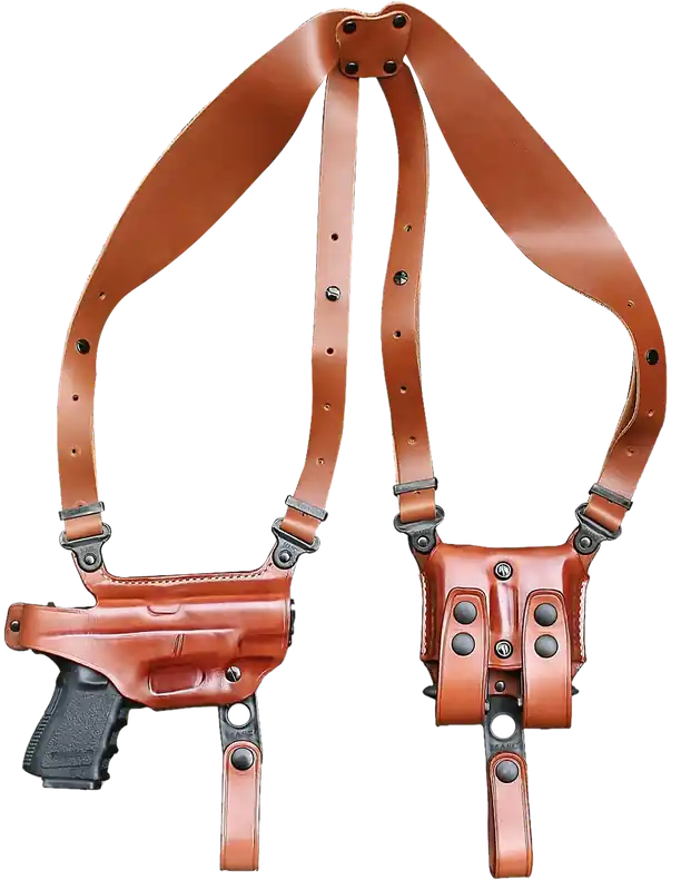 Optic Ready Brown Leather Shoulder Holster for 1911 - Right Handed