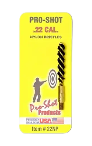 Pro-Shot .22 Cal Pistol Bore Brush with Nylon Bristles and Brass Core