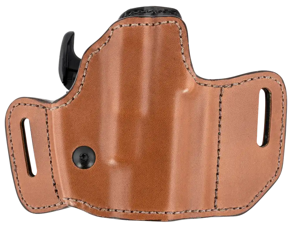 Bianchi 31831 Allusion Assent Pro-Fit OWB Holster for S&W M&P Shield/FN FNS Compact/Glock 26/27, Size 11, Tan Leather, Right Hand