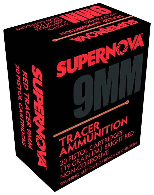 Supernova PMSN9MMR 9mm Luger 119gr FMJ Non-Corrosive Ammo - 20/Box, 50/Case