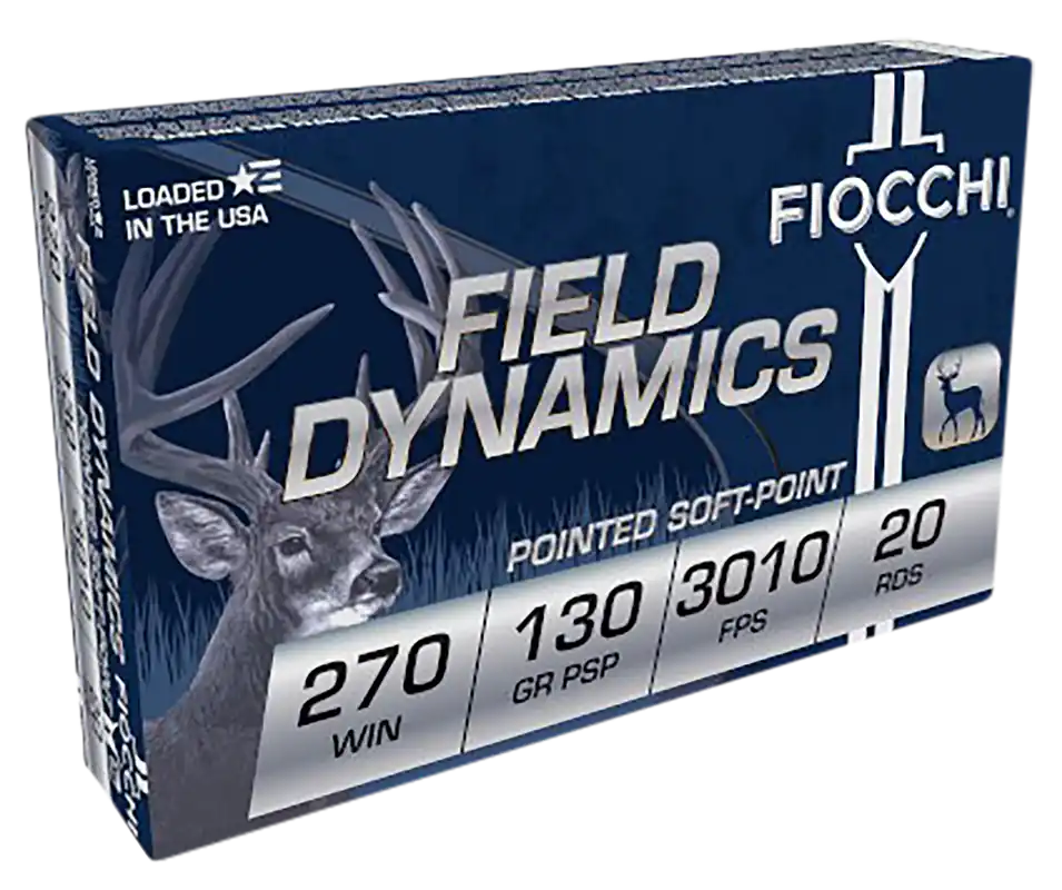 Fiocchi Field Dynamics .270 Win 130gr PSP Ammunition - 20 Rounds per Box