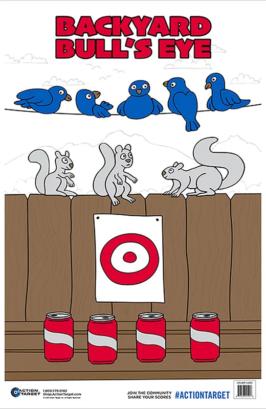 Action Target GSBKYARD100 Multi-Color Paper Targets, 23" x 35", 100-Pack