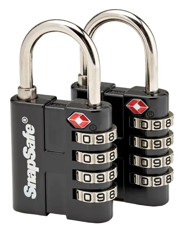 SnapSafe TSA Lock 76020 - Resettable Combination, Metal, 2-Pack