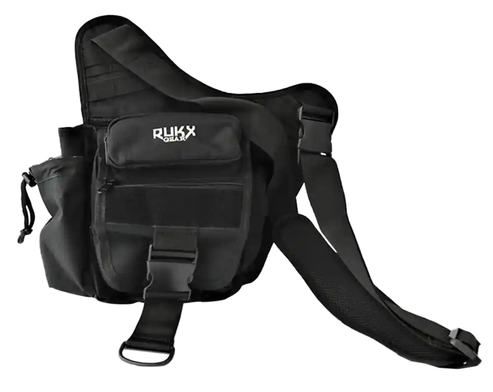 Rukx Gear ATICTSBB Black Sling Bag - 600D Polyester Single Strap
