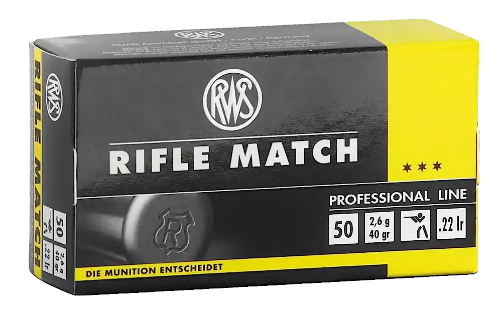 RWS/Umarex 2134225 Rifle Match 22LR 40gr LRN 50/Box