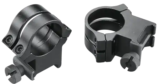 Weaver 49049 Quad Lock Detachable Rings - Matte Black, 1" Extra High