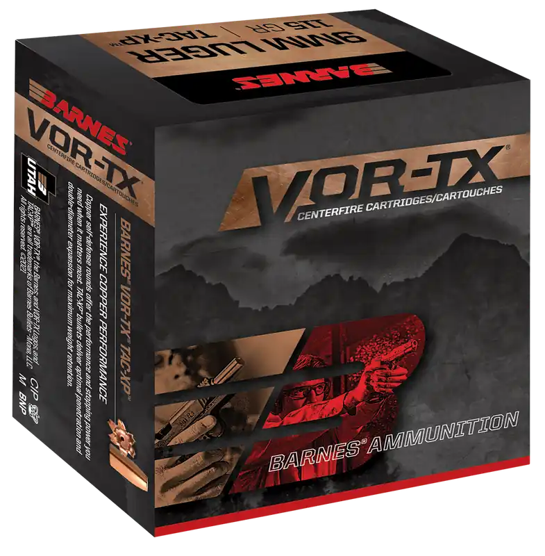 Barnes Bullets VOR-TX 45 Auto 185gr TAC-XP, 20 Rounds per Box, 10 Boxes per Case
