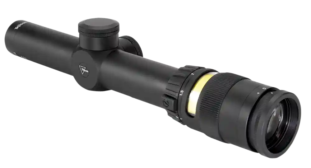 Trijicon AccuPoint 1-4x24mm Illuminated Amber Triangle Reticle Scope