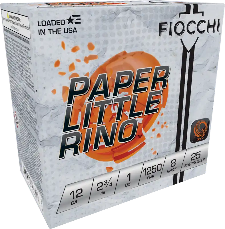 Fiocchi Little Rino Extrema 12 Gauge 8 Shot Ammo - 25 Rounds Per Box