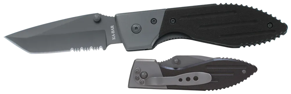 Ka-Bar Warthog 3" Tanto Folding Knife with Serrated Blade and G10 Handle