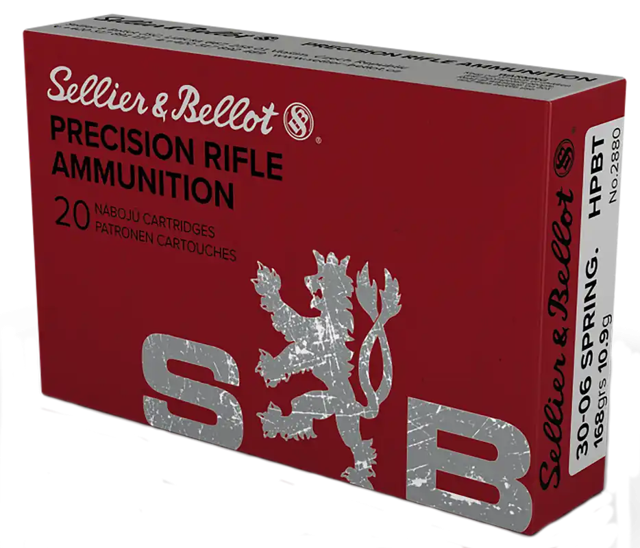 Sellier & Bellot 30-06 Springfield 168gr HPBT Rifle Ammo - 20 Rounds per Box