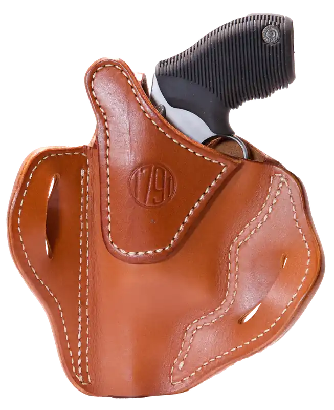 Classic Brown Leather Belt Slide Holster - Right Hand, Size 03 (1791 Gunleather RVHX-3)
