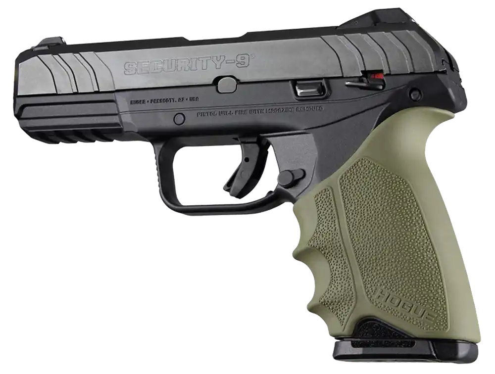 Hogue 17701 HandAll Beavertail Rubber Grip with OD Green Finish for Ruger Security-9