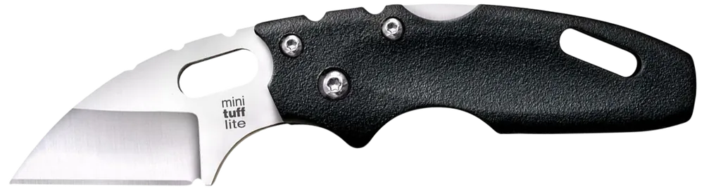 Cold Steel Tuff Lite Mini Folding Knife with 2" Sheepsfoot Blade and Black Handle