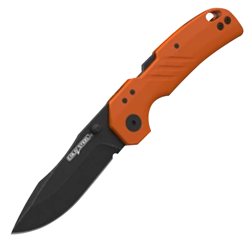 Cold Steel Engage 3" Tanto Folding Knife with Orange Handle and Belt Clip