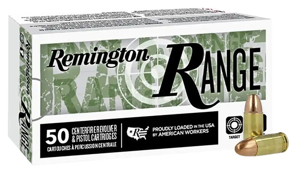 Remington 9mm Luger 124gr FMJ Ammo - 50 Rounds per Box