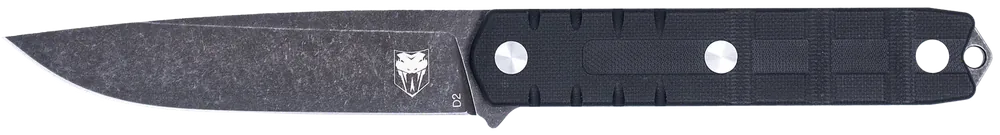 CobraTec Outdoor Warrior Fixed Blade Knife with Stonewashed D2 Steel and G10 Handle