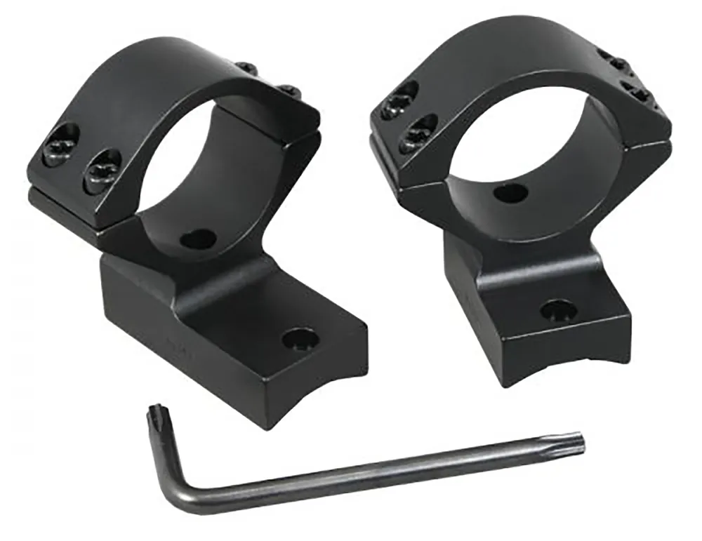 Talley 750711 Black Anodized Aluminum 30mm Scope Mount/Ring Combo for Browning BLR/BAR/BPR - High Rings 0 MOA