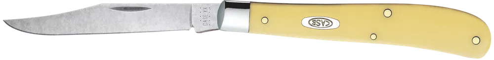 Case 031 S Trapper Slimline Folding Knife with Yellow Synthetic Handle