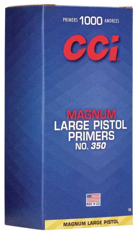 CCI 0016 Magnum Pistol No. 350 Large Pistol Multi-Caliber Handgun Ammo 1000/Box