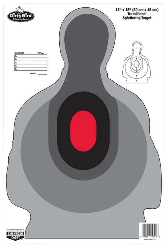 Birchwood Casey Dirty Bird Silhouette Tagboard Target 12"x18" - Pack of 100
