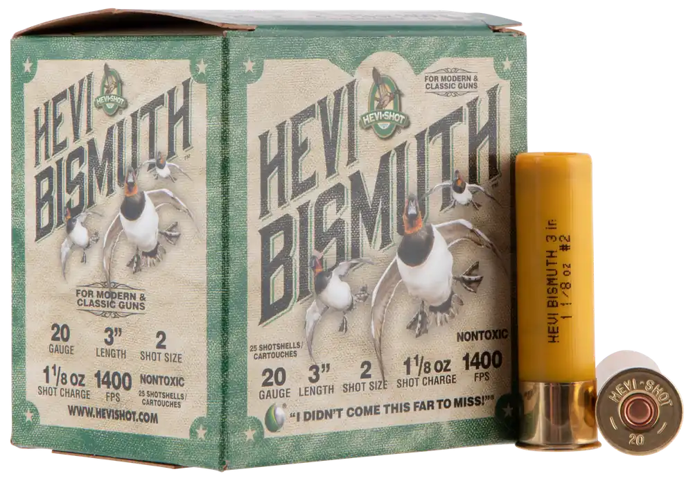 HEVI-Shot HS17002 20 Gauge Bismuth 2 Shot Ammo - 25 Rounds per Box