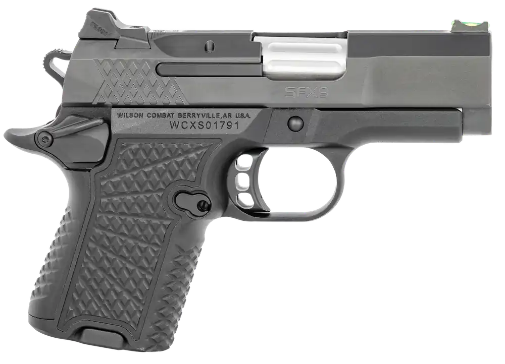 Wilson Combat SFX9 Sub-Compact 9mm Pistol, 3.25" Barrel, Black DLC Slide, Aluminum Frame