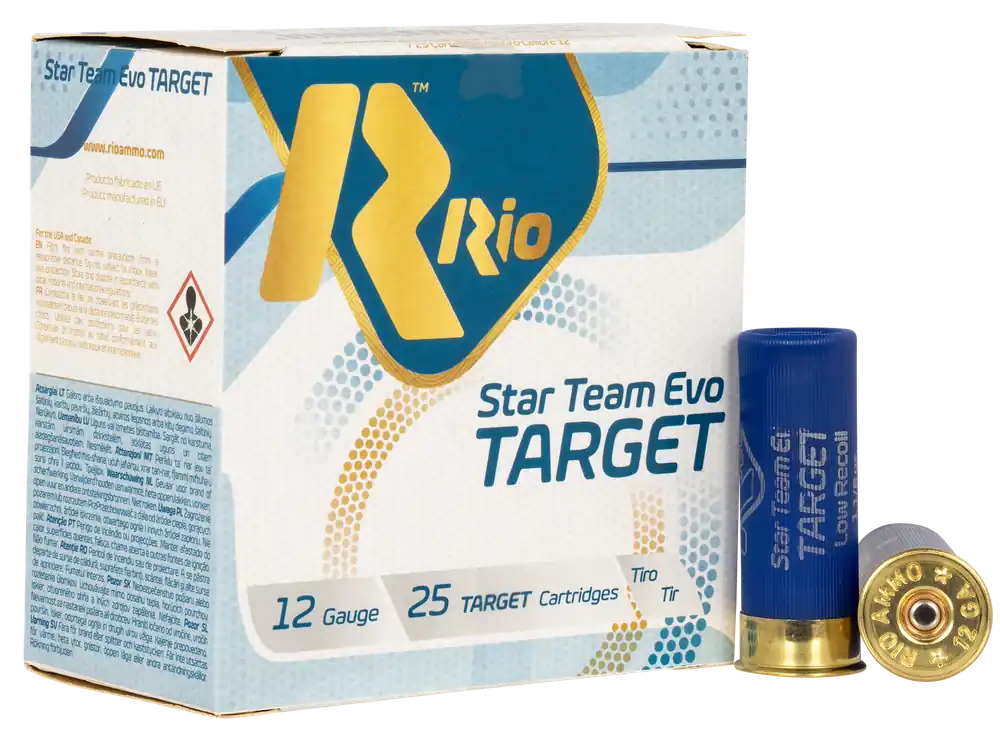 Rio Ammunition 12 Gauge Team Target Shotshells - 25 Rounds