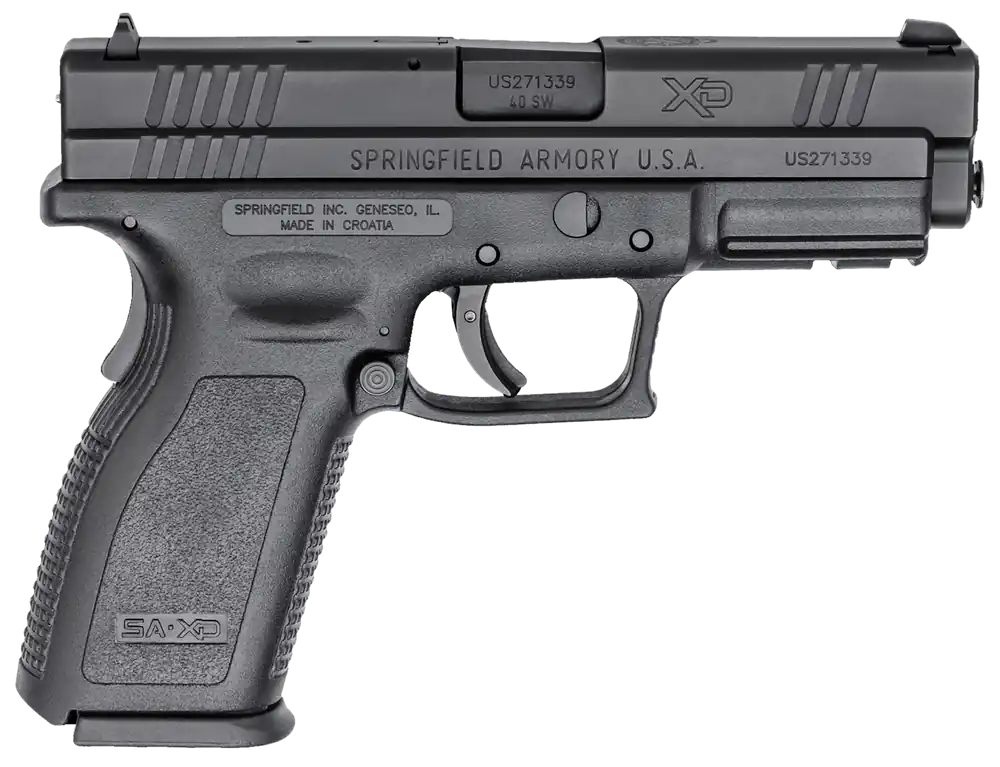 Springfield Armory XD9102HC XD Service .40 S&W Pistol with Black Melonite Finish and Picatinny Rail