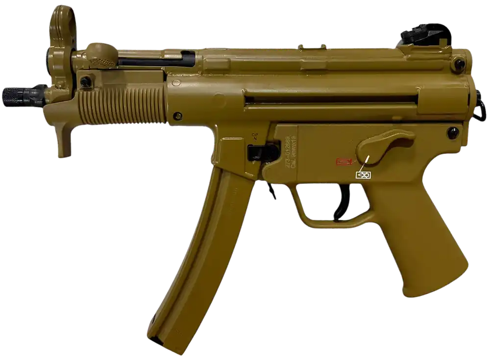 HK SP5K-PDW 9mm RAL8000 FDE Cerakote 10+1 4.53" Threaded Barrel with 2 Magazines