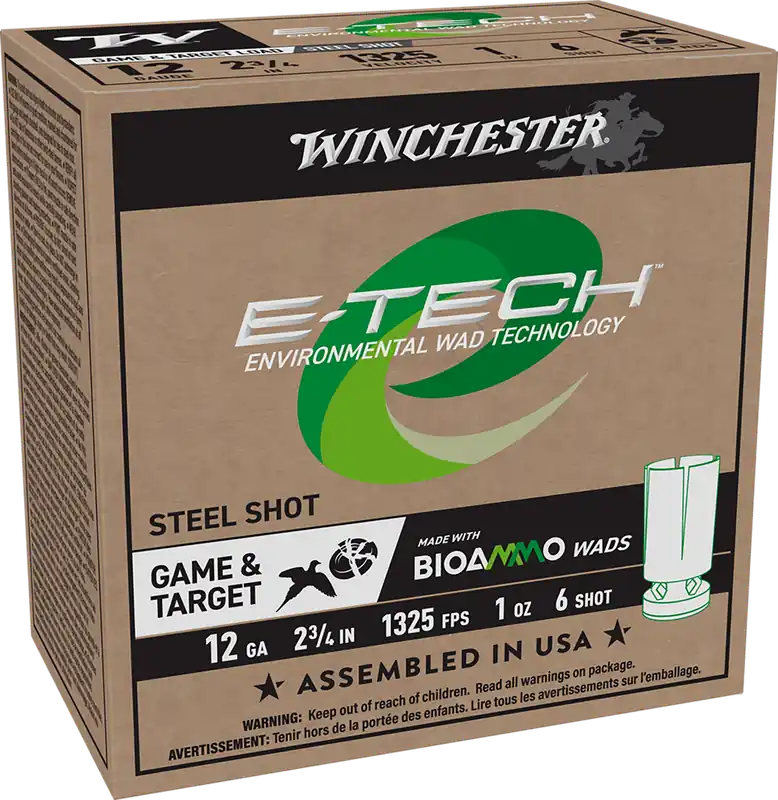 Winchester E-Tech 12 Gauge 1oz 6 Shot Ammo - 25 Box/10 Case
