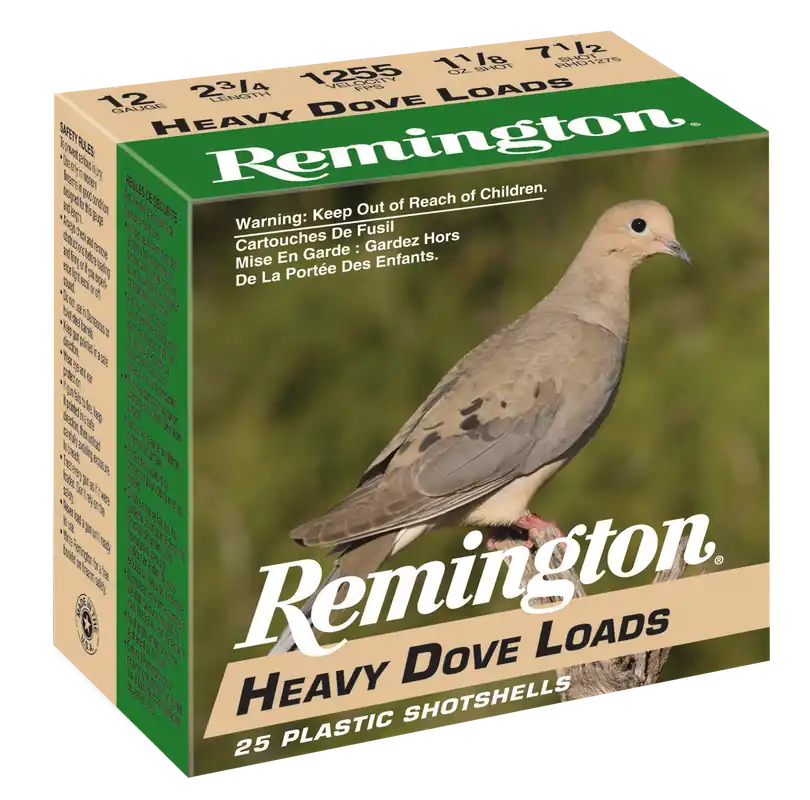 Remington Ammunition 28755 Heavy Dove Loads 12Gauge 2.75" 1 1/8oz 7.5Shot 25 Per Box/10 Case