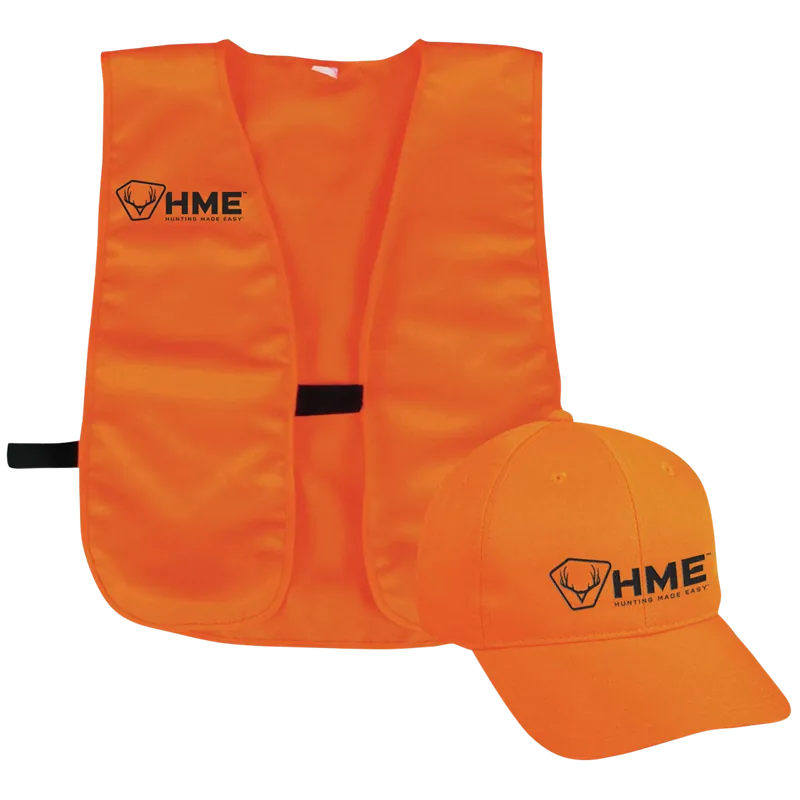 HME Safety Vest/Cap OSFA in Orange Polyester