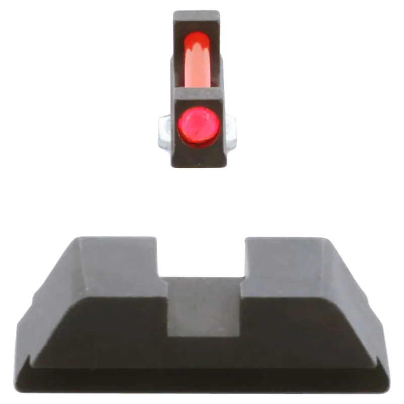 AmeriGlo GFT113 Glock Sight Set: Red Fiber Optic Front & Black Rear