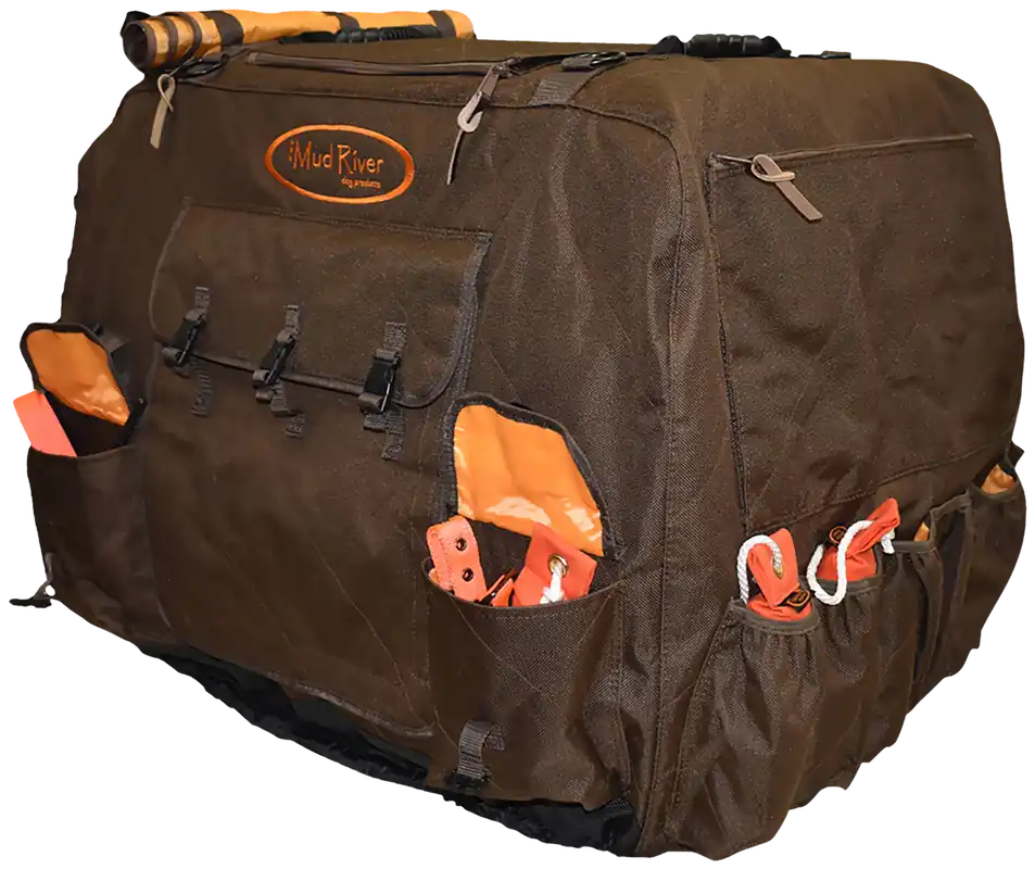 Dixie Insulated Kennel Cover - Brown Polyester, Size L-Extended (37" x 26" x 28.5")