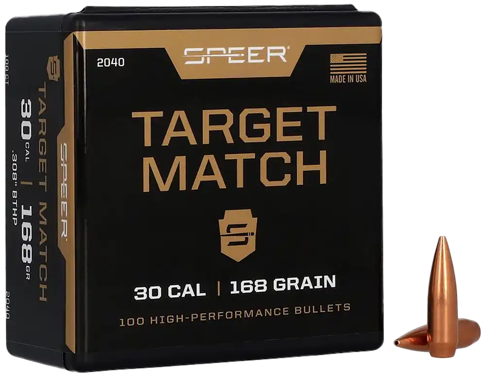 Speer 2040 .308 168 gr OTM BT Rifle Ammo - 100/Box, 5/Case