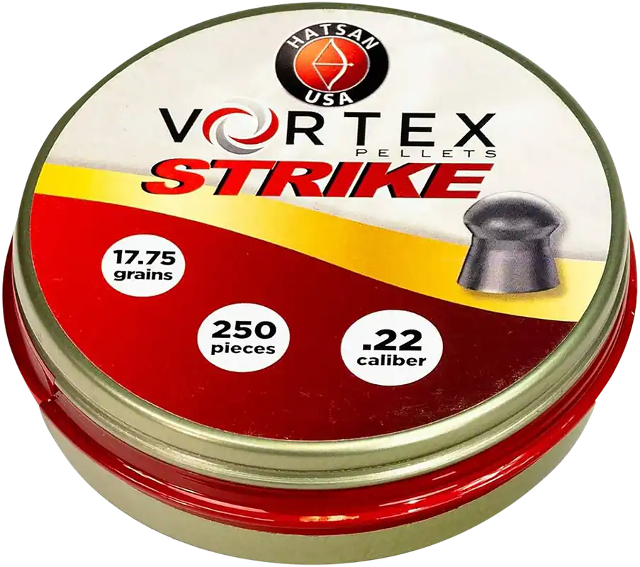 Hatsan USA Vortex Strike .22 Caliber Lead Domed Pellets - 250 Count
