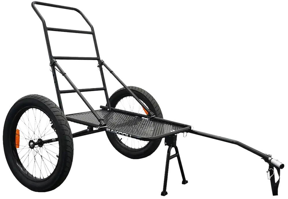 Bakcou RFDT Deer E-Bike Trailer with Kickstand - Black 72"